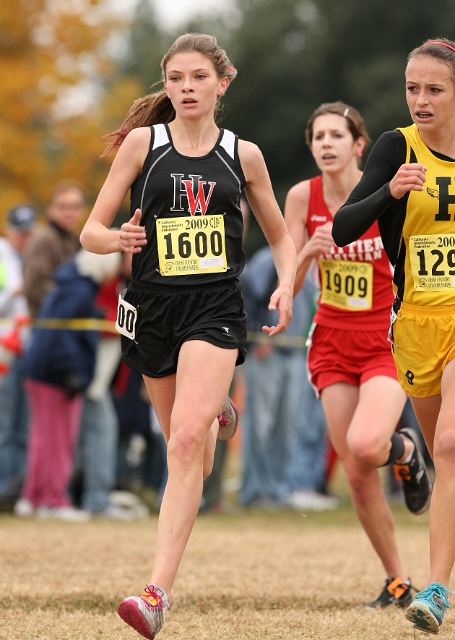 2009 CIF XC Girls D4-071.JPG - 2009 California CIF Cross Country Championships, Woodward Park, Fresno, California